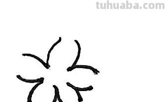 桃花树怎么画简笔画 只用紫色、绿色、蓝色彩笔不用其他东西画一幅桃花树？