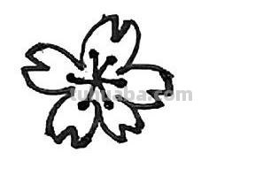 桃花树怎么画简笔画 只用紫色、绿色、蓝色彩笔不用其他东西画一幅桃花树？