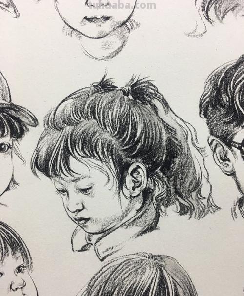 仰头小孩速写 速写人物上半身几个头？