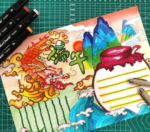 端午节的手抄报怎么画裙子 端午节手抄报？