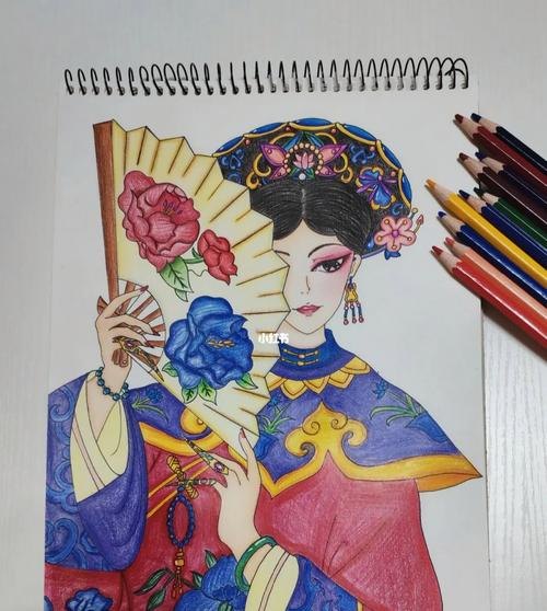 彩铅画古装公主怎么画的 用彩铅画画简单古风公主？