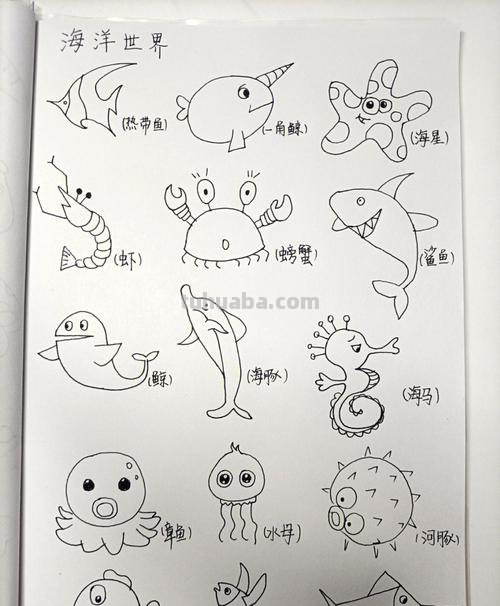 怎么画海洋世界简笔画 海底世界怎样画?