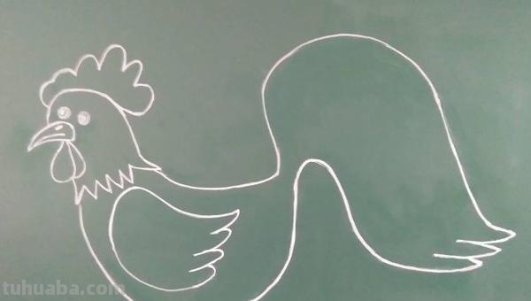 彩铅画的公鸡图片怎么画 简笔画公鸡的画法？