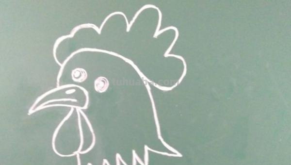 彩铅画的公鸡图片怎么画 简笔画公鸡的画法？