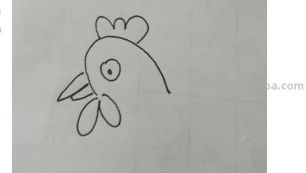 彩铅画的公鸡图片怎么画 简笔画公鸡的画法？