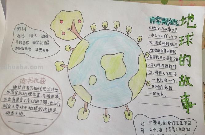 看看我的地球读书卡怎么画 看看我们的地球1到30页的读后感?