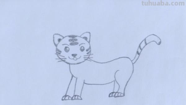 动物老虎怎么画简笔画 自学画虎最简单的方法？