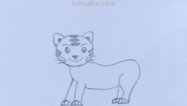 动物老虎怎么画简笔画 自学画虎最简单的方法？