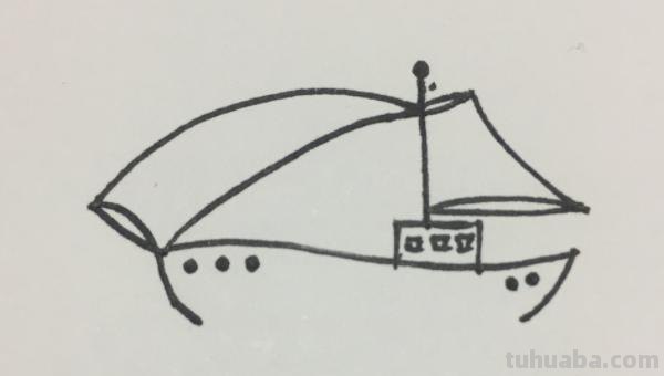 古代船怎么画简笔画 儿童画船？