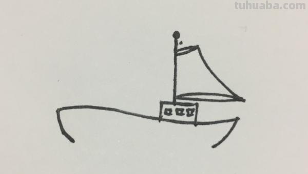 古代船怎么画简笔画 儿童画船？