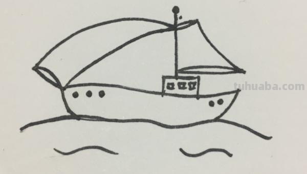 古代船怎么画简笔画 儿童画船？