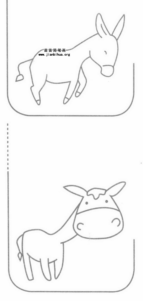 驴的简笔画怎么画 如何画野驴？