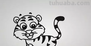 孩子最喜欢的简笔画，教你6步学会画老虎！