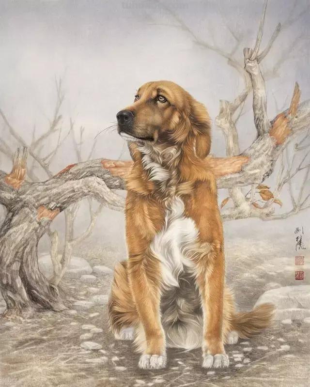 太棒了！工笔画狗的画法，超详细步骤