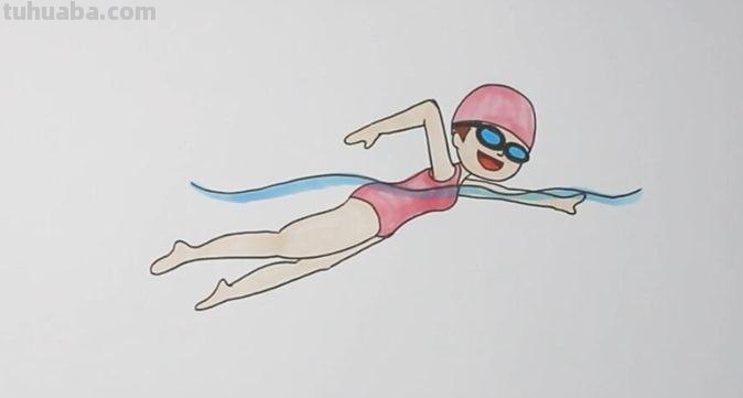 游泳的人怎么画简笔画 女孩漫画游泳怎么画？