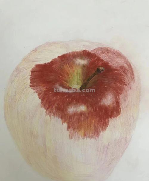 彩铅画的红苹果怎么画 有谁知道色彩画红苹果要怎么配色？