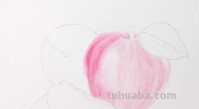 彩铅画的红苹果怎么画 有谁知道色彩画红苹果要怎么配色？