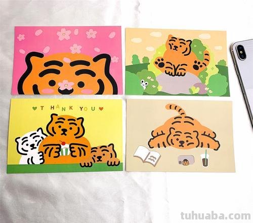 老虎图案的读书卡怎么做 老虎贺卡制作立体?