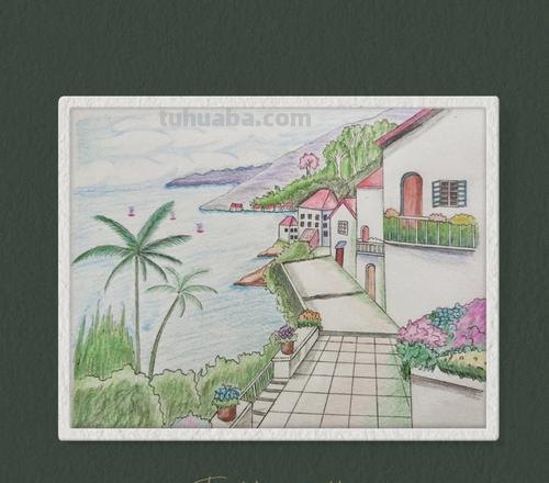 如何用彩铅画小清新的风景画？
