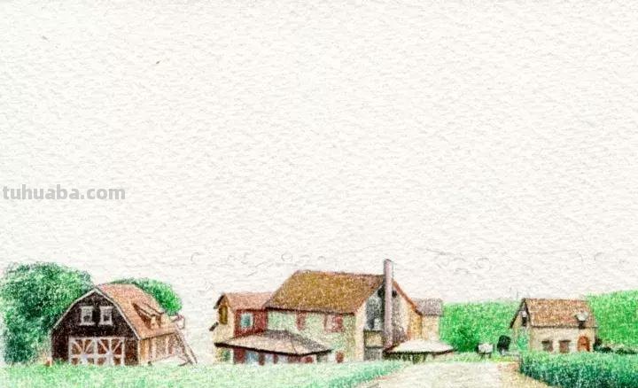 如何用彩铅画小清新的风景画？