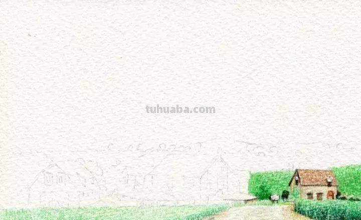 如何用彩铅画小清新的风景画？