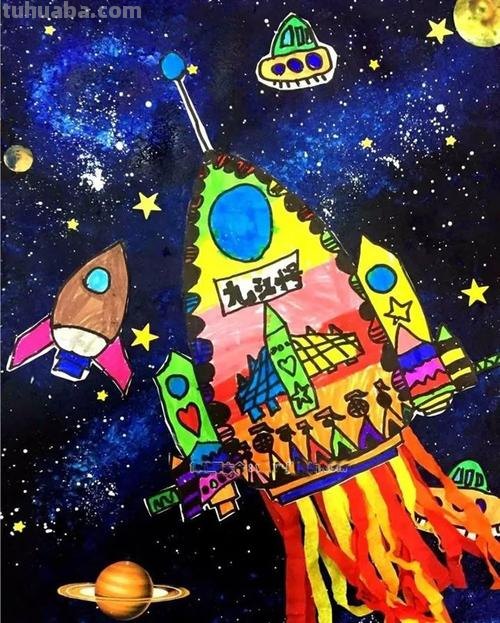 “高水平”绘画！这40幅青少年绘画作品亮相太空了