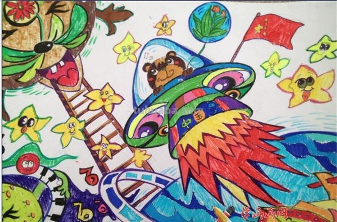 “高水平”绘画！这40幅青少年绘画作品亮相太空了