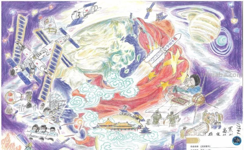 “高水平”绘画！这40幅青少年绘画作品亮相太空了
