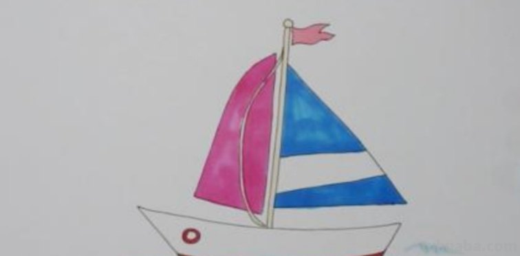 怎么画帆船图片简笔画 儿童画小小的船简画？