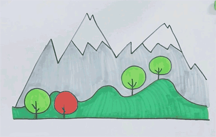手抄报山怎么画 怎样画山简单又好看？