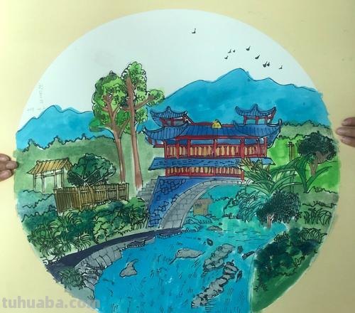 桥现代速写 五年级画桥简单又好看？