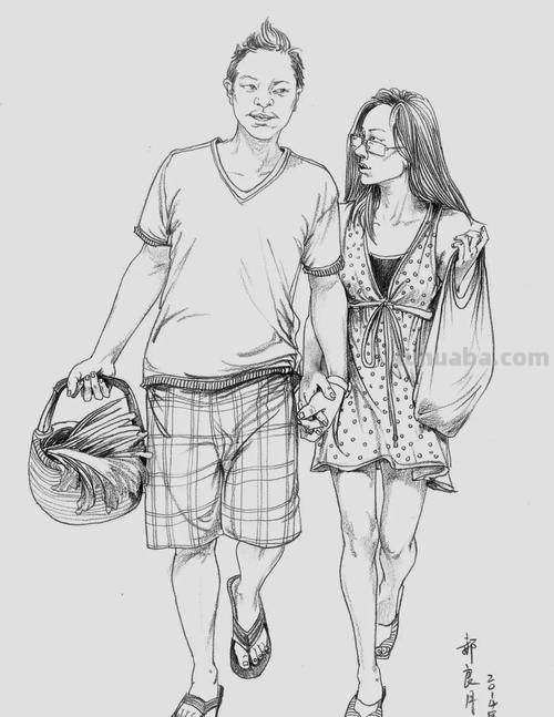 男女动作速写 怎么样才能画一张好的人物速写呢？