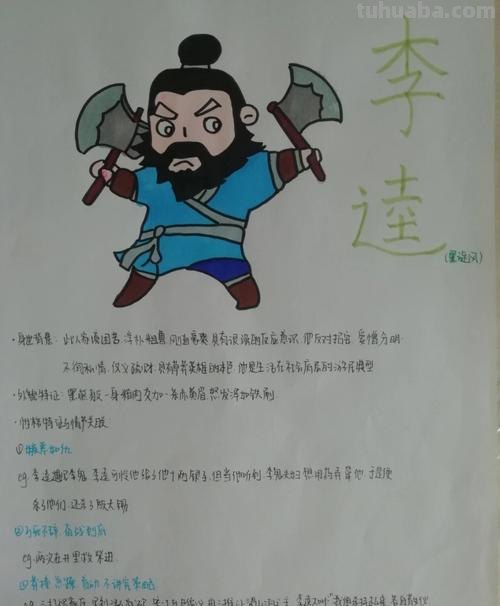 水浒传寒假读书卡怎么写 《水浒传》人物读书卡?