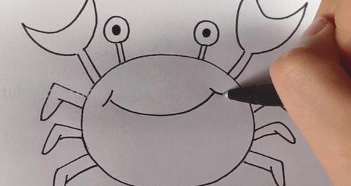 螃蟹怎么画儿童简笔画 如何画小螃蟹绘本？