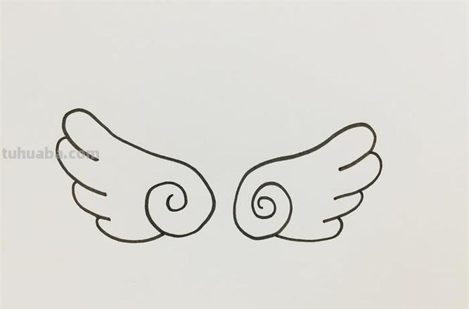 简笔画天使翅膀怎么画 如何才能画出一对好看的翅膀？我没有什么画画功底的？