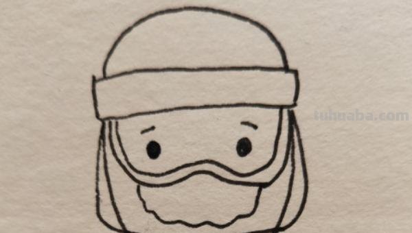 疫情医生速写 医护人员志愿者手绘主题画