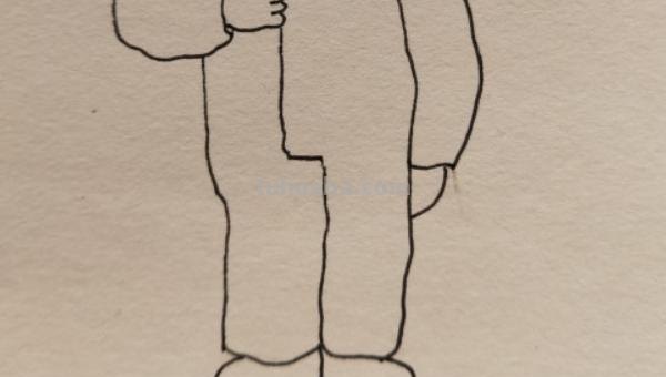 疫情医生速写 医护人员志愿者手绘主题画
