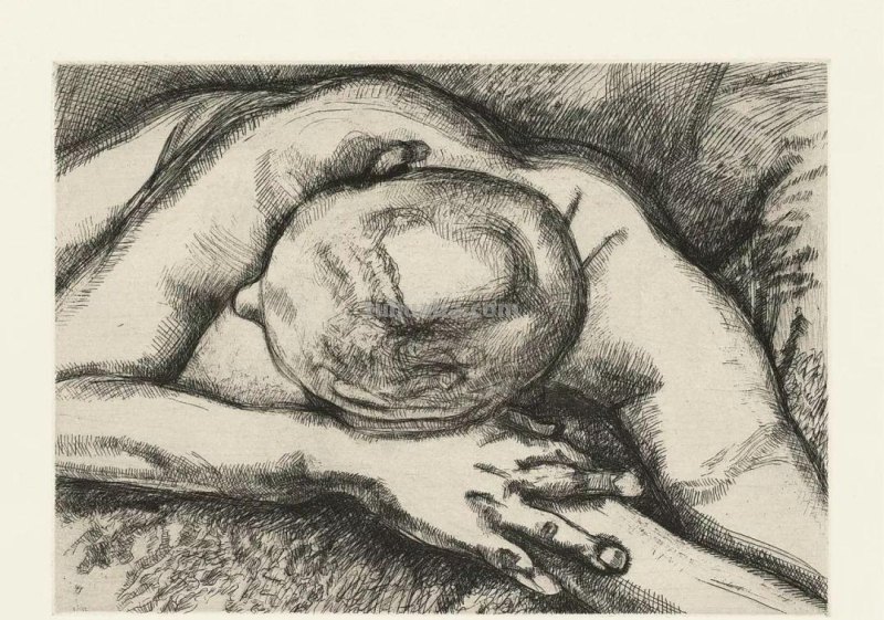 大师卢西安·弗洛伊德素描作品︱艺术名画