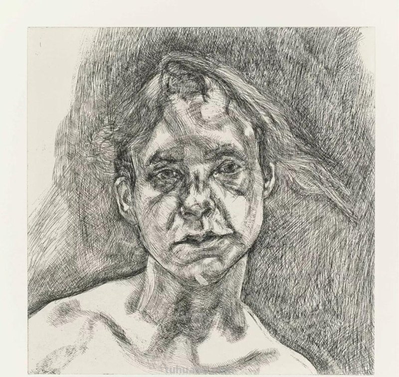 大师卢西安·弗洛伊德素描作品︱艺术名画