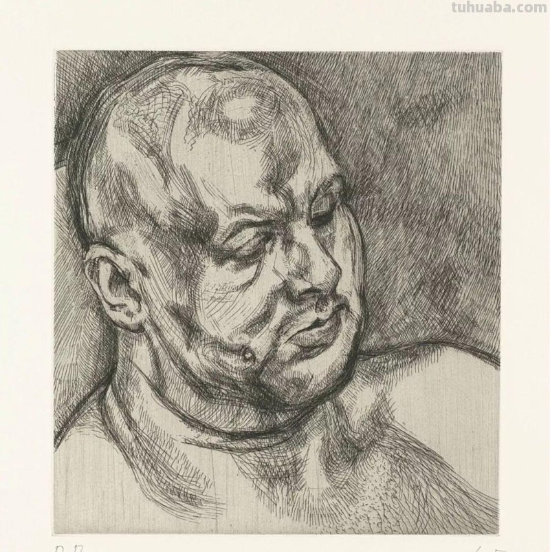 大师卢西安·弗洛伊德素描作品︱艺术名画