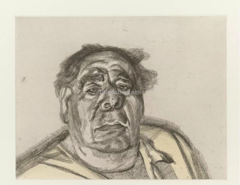 大师卢西安·弗洛伊德素描作品︱艺术名画