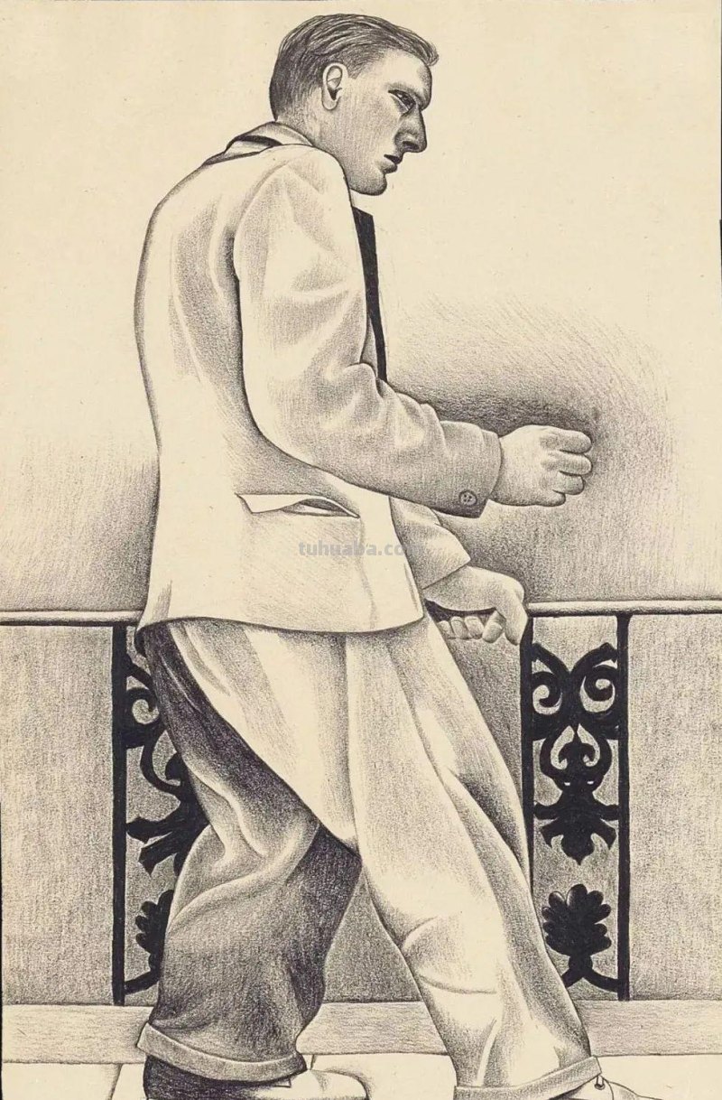 大师卢西安·弗洛伊德素描作品︱艺术名画