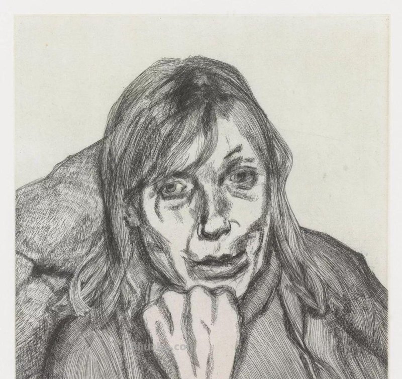 大师卢西安·弗洛伊德素描作品︱艺术名画
