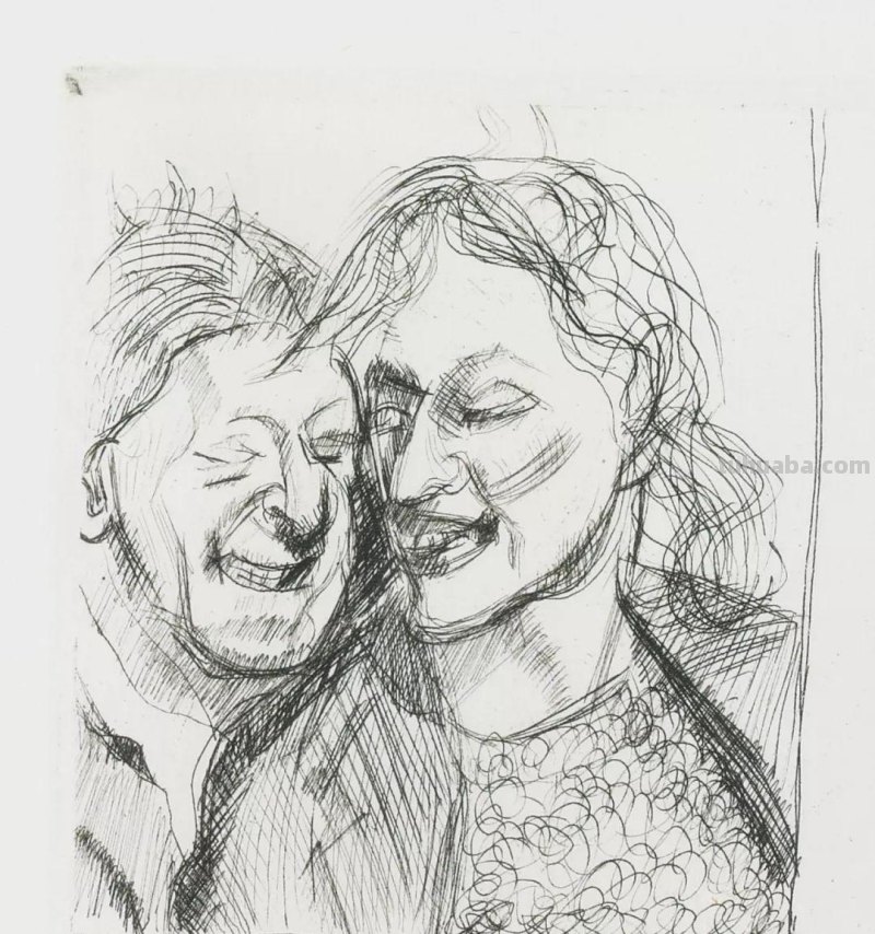 大师卢西安·弗洛伊德素描作品︱艺术名画