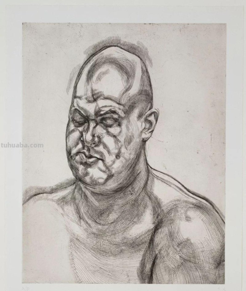 大师卢西安·弗洛伊德素描作品︱艺术名画