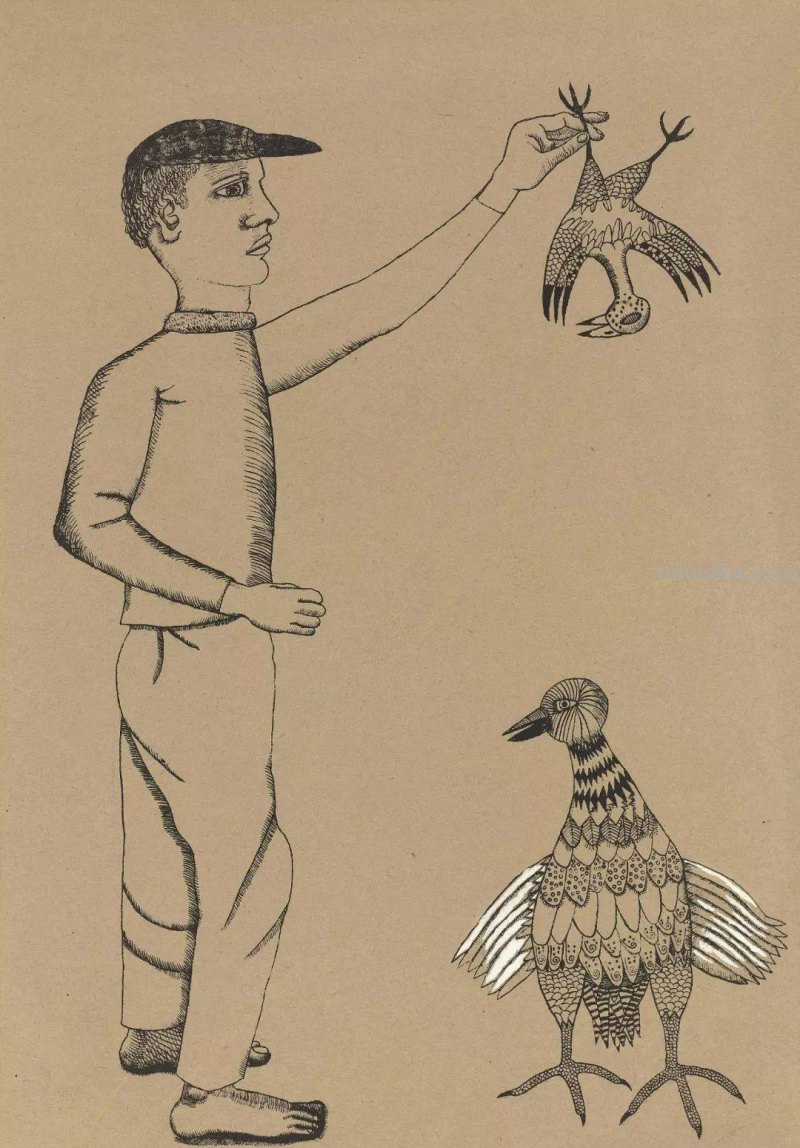 大师卢西安·弗洛伊德素描作品︱艺术名画