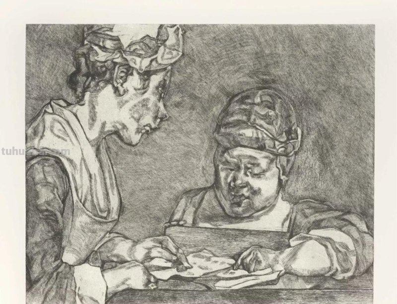 大师卢西安·弗洛伊德素描作品︱艺术名画