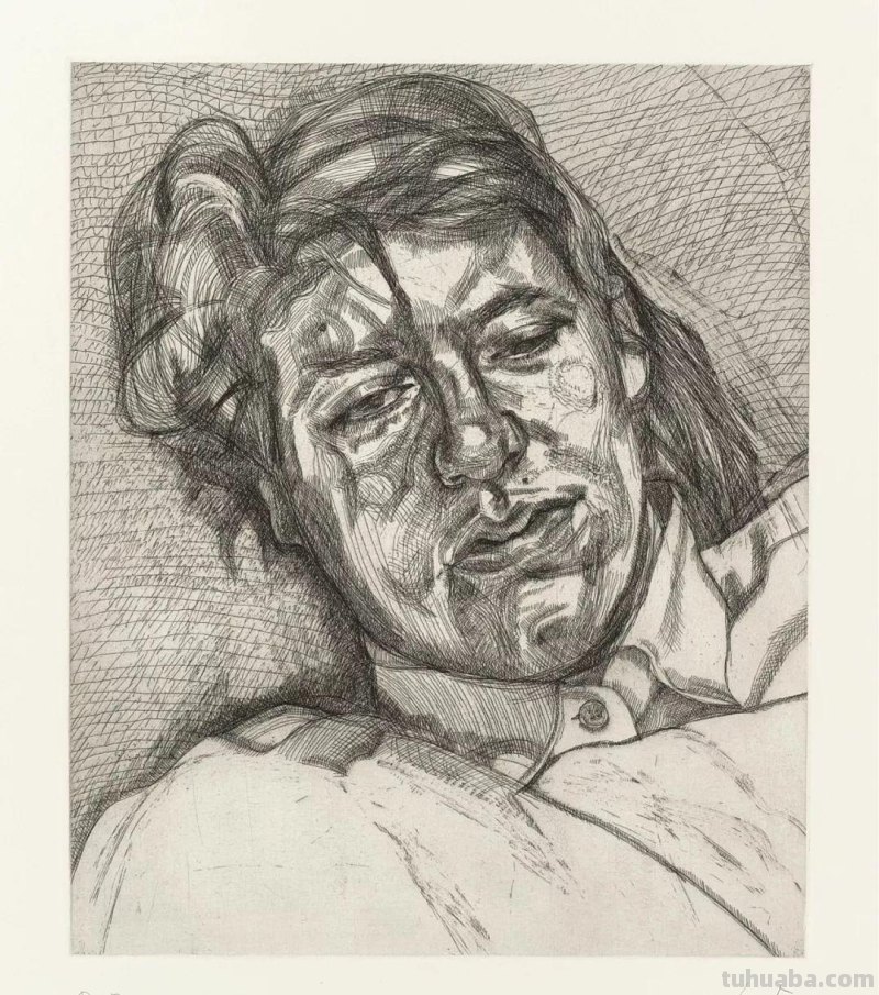 大师卢西安·弗洛伊德素描作品︱艺术名画