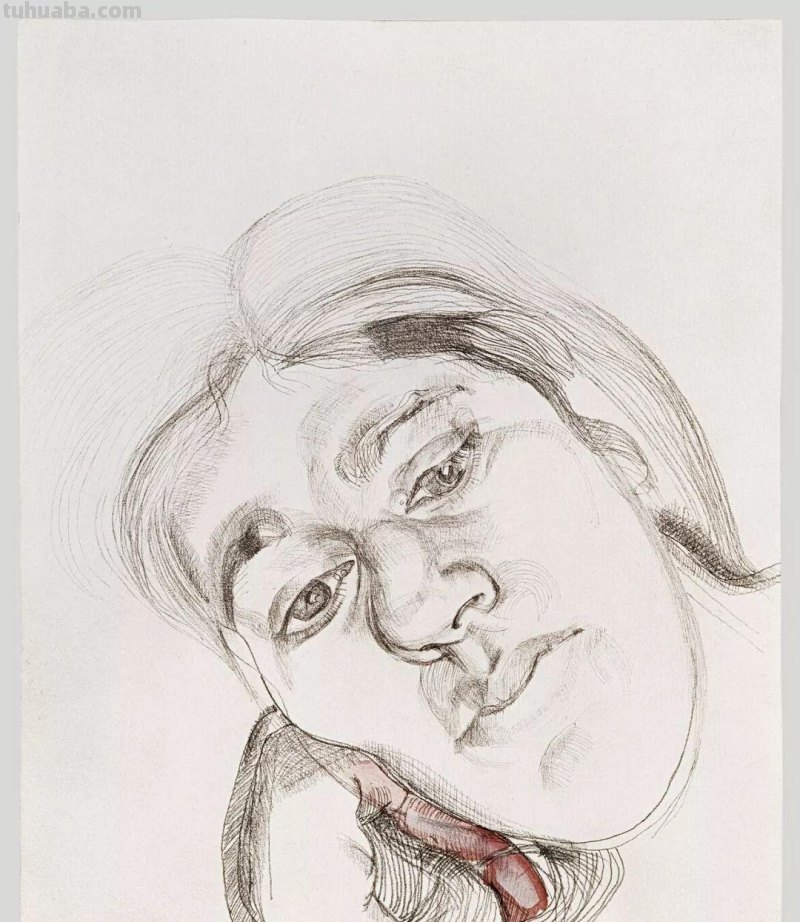 大师卢西安·弗洛伊德素描作品︱艺术名画