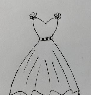 彩铅画美女古装裙子怎么画 最简单漂亮裙子的画法？